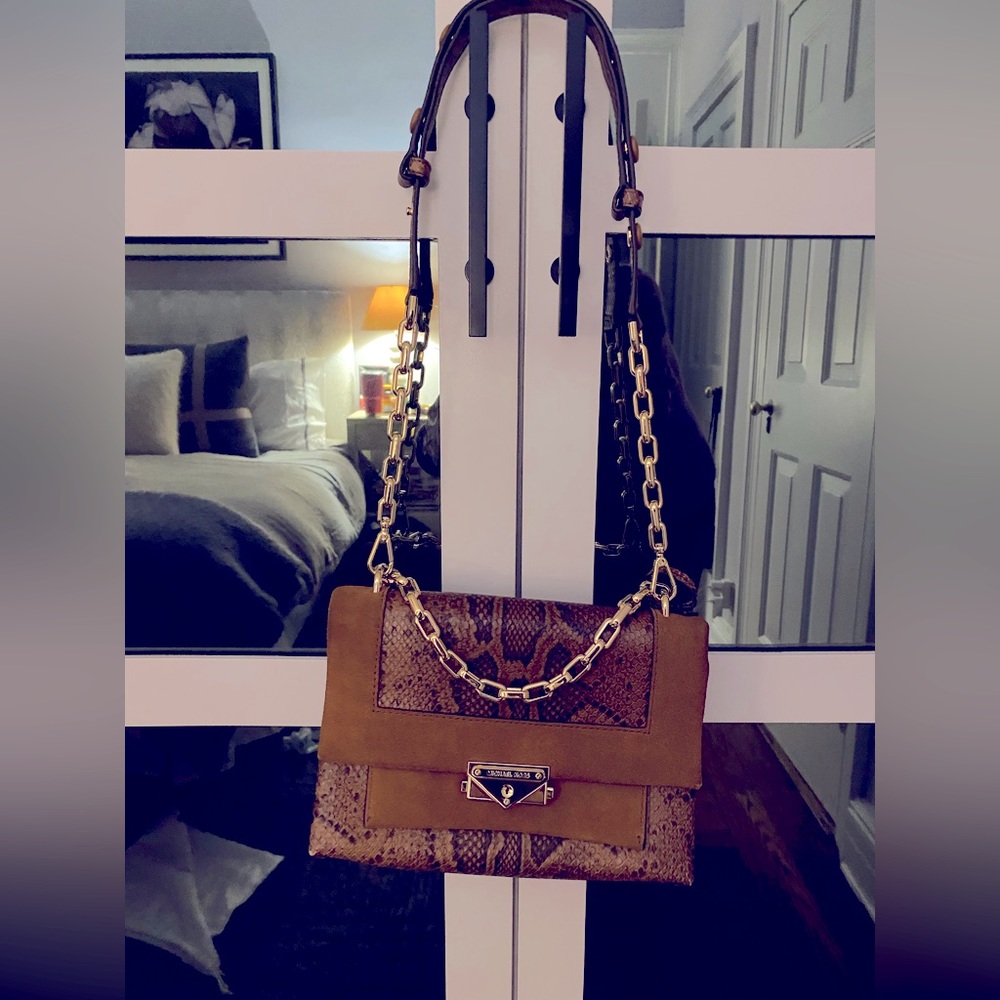 Pristine Condition Michael Kors Skin and Suede Brown Bag